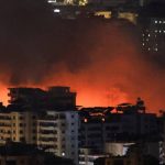 ستاد الاهلي :  إسرائيل تشن 7 غارات جوية على الضاحية الجنوبية لبيروت